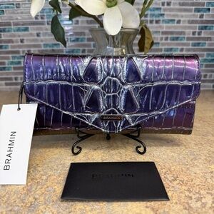 NWT Brahmin Veronica Heroic Purple Kingstone wallet